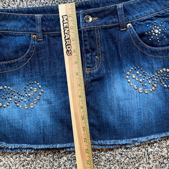 Jordache Mini Embellished Jean Skirt Size 9/10 - Picture 4 of 8